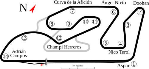 "Valencia (Ricardo Tormo) track map" por Will Pittenger