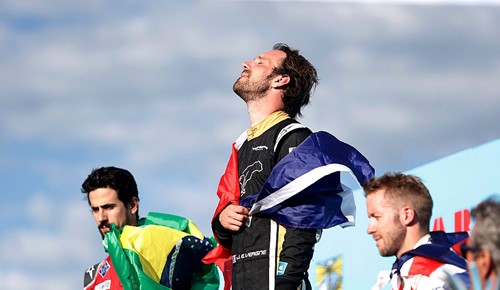 Pódio Uruguai - Vergne, Di Grassi e Bird - Foto: Site Oficial Formula-E