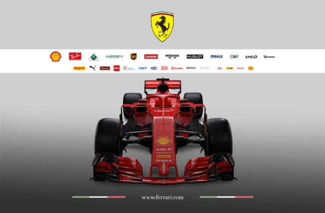 Carro da Ferrari - SF71H - 2018. Foto: Site Oficial Ferrari