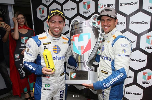 Daniel Serra e João Paulo (RC Competições) - Pole Position - Stock Car - Interlagos - Foto: Instagram Oficial Daniel Serra