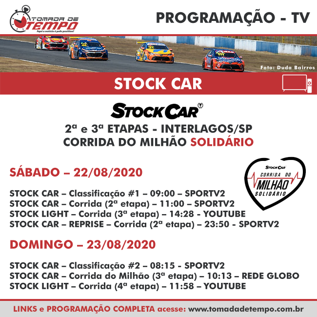 STOCK CAR - Corrida do Milhão - Resultado Final - Interlagos/SP - 2020 -  Tomada de Tempo