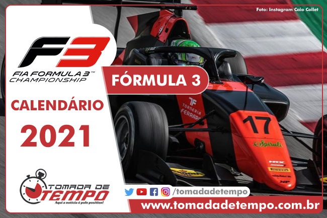 Calendário FÓRMULA 3 2021 - Tomada de Tempo