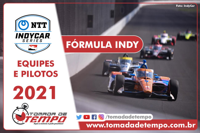 Equipes e Pilotos - Fórmula Indy 2021 - Tomada de Tempo