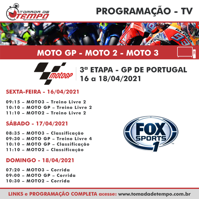 MOTO GP – Resultado da Corrida Sprint – GP de Portugal (Portimão) – 2023 - Tomada de Tempo