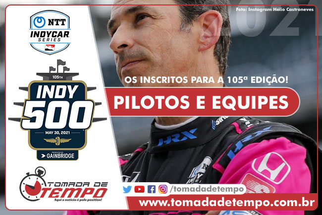 Pilotos inscritos - Indy 500 - 2021