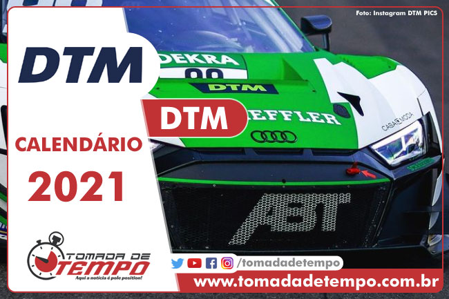 Calendário DTM 2021 - Tomada de Tempo