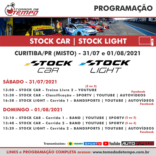 STOCK CAR – Grid de Largada – Curitiba/PR (7ª Etapa) – 2021 - Tomada de  Tempo