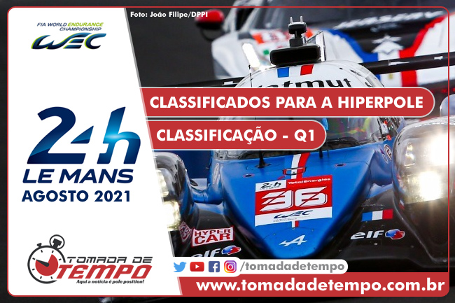 WEC – 24 HORAS DE LE MANS – Resultado do treino classificatório (Q1) – 2021