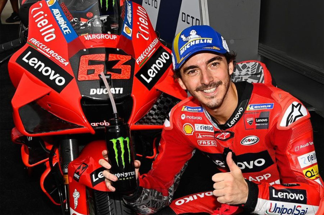 Foto: Bagnaia Instagram - Vencedor do GP de San Marino 2021 MOTO GP