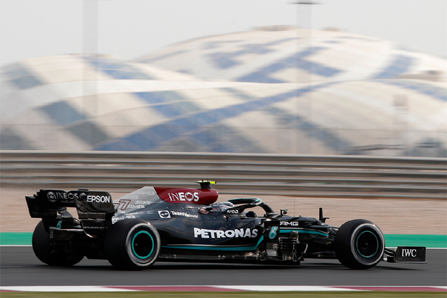 Bottas liderou o TL2 para o GP do Catar 2021 - Fórmula 1 | Foto: Mercedes AMG F1 Twitter