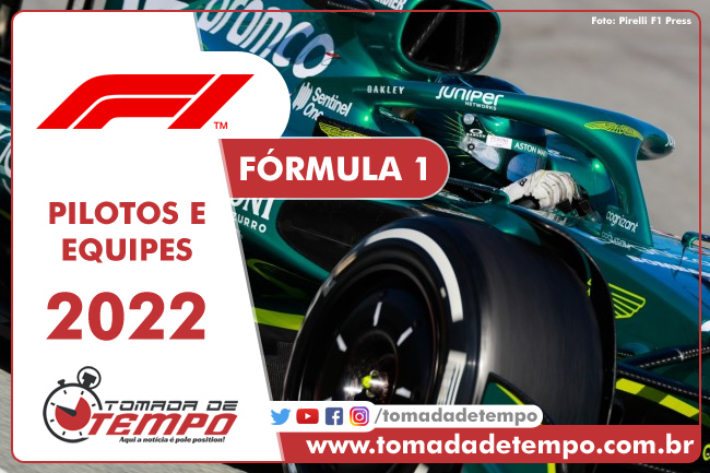 Pilotos e Equipes FÓRMULA 1 - 2022 - Tomada de Tempo