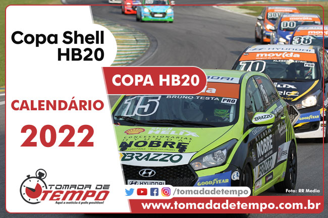 Calendário COPA HB20 2022 - Tomada de Tempo