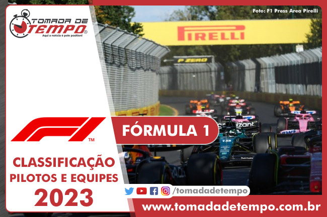 F1 – Classificação de pilotos, construtores e voltas rápidas – 2023