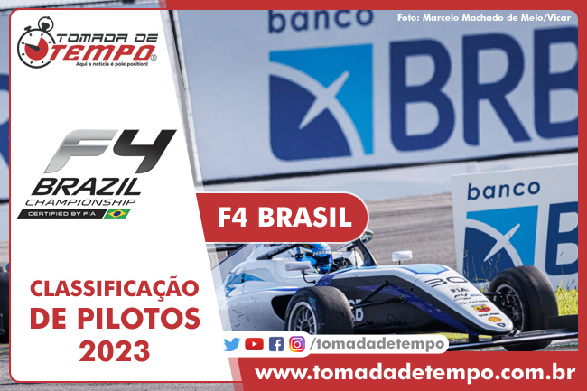 FÓRMULA 4 BRASIL – Classificação de Pilotos e Equipes – 2023 - Tomada de  Tempo