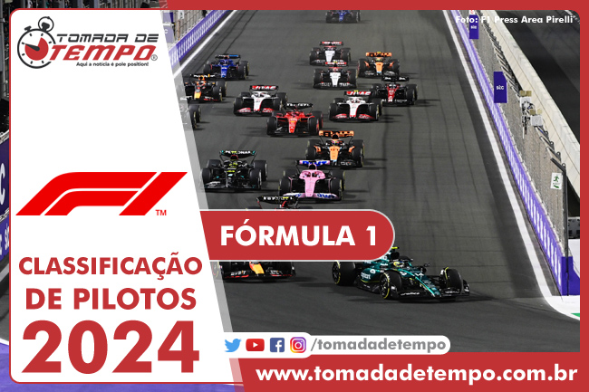 FÓRMULA 1 – Classificação de pilotos, construtores e voltas rápidas – 2024
