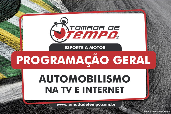 PROGRAMAÇÃO DA TV E INTERNET – Corridas transmitidas no final de semana – 19 a 22/06/2025